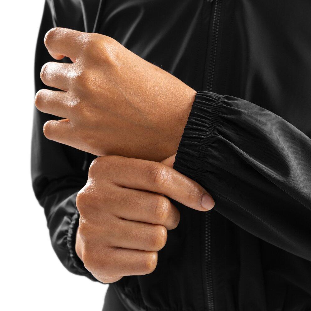 Veste courte ultralégère coupe-vent fitness femme Pando Noir 4/7