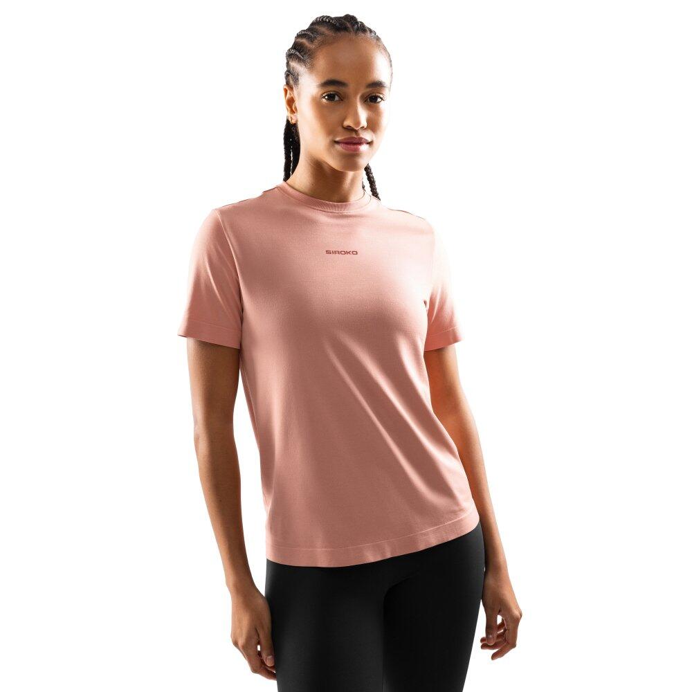 Siroko - T-shirt Fitness Manches Courtes Femme Java Corail - T-shirt Manches Courtes - Orange|rose - 44 L - Decathlon