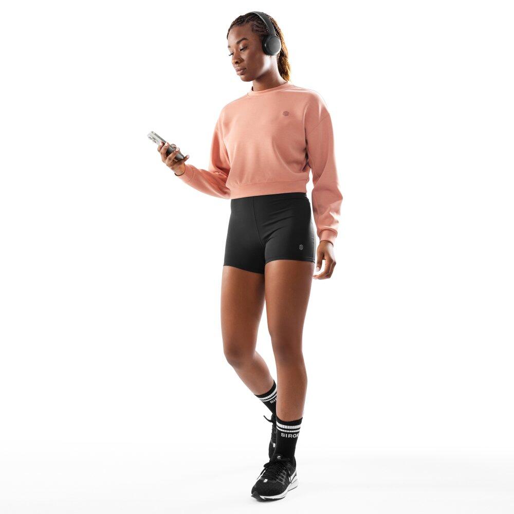 Crop Top Sweat Pinnacle Donna Corallo elastico traspirante 3/7