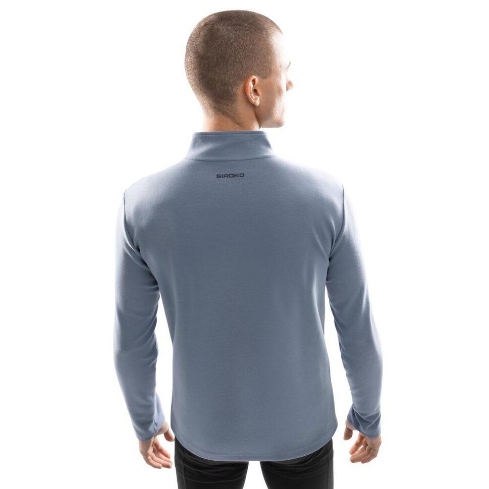 Męska bluza treningowa z suwakiem pod szyją Fitness Siroko Blur