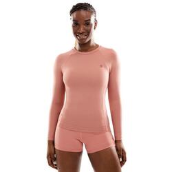 T-shirt fitness manches longues femme Poise Corail