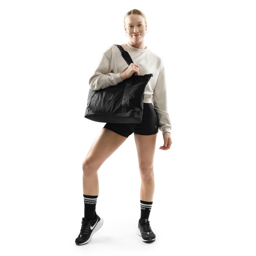 Women Fitness 's training crop sweatshirt Ignite Beige 3/8