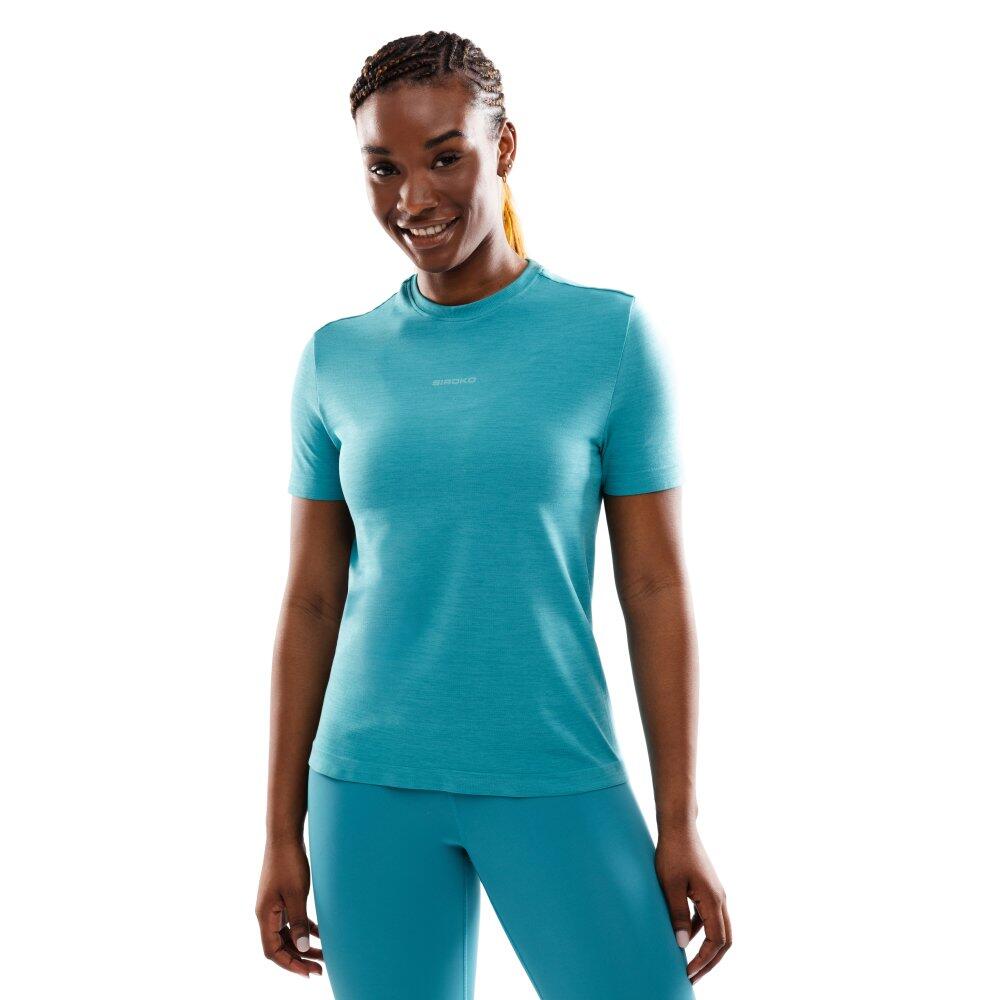 Women Fitness 's training short sleeve t-shirt Euphoria Blue