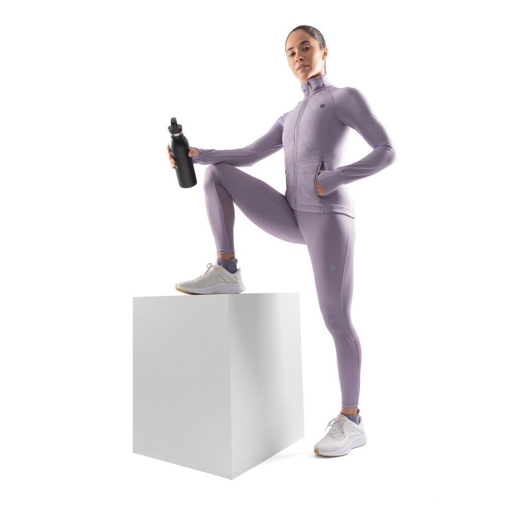 Veste fitness Empower femme pourpre isolante Sorona® Aura 80g/m² 3/7