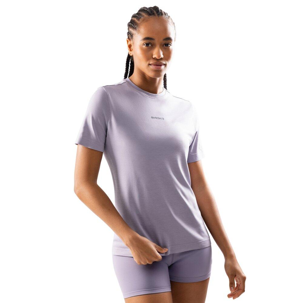 SIROKO Women Fitness 's training short sleeve t-shirt Pulau Purple
