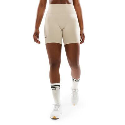 Pantaloncini da allenamento senza cuciture da donna Fitness Dynamic Beige