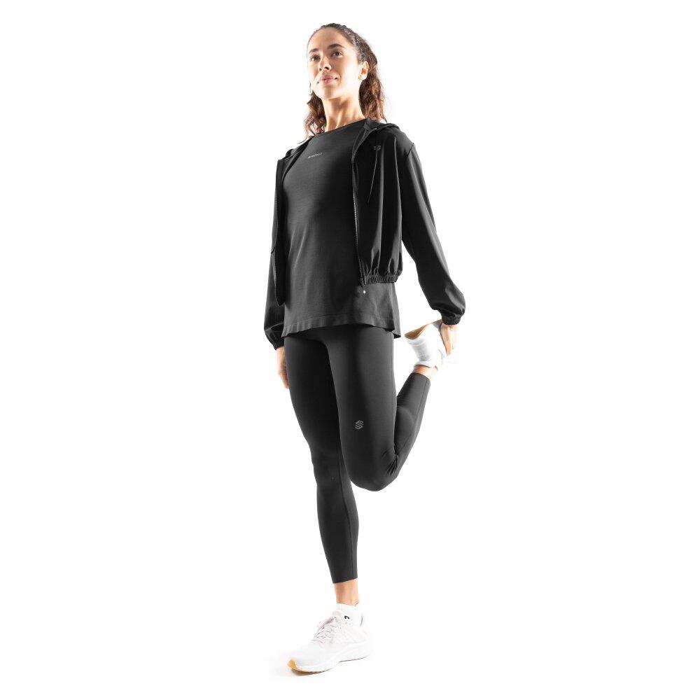 T-shirt fitness manches courtes femme Plan Noir 3/7