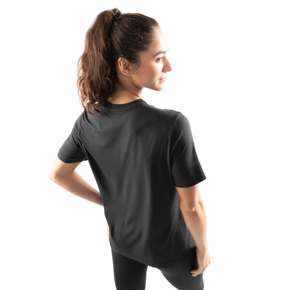 T-shirt fitness manches courtes femme Plan Noir 2/7