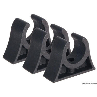 Clips zur Gaffelverriegelung - Ruder - Angelruten - 19/20 mm