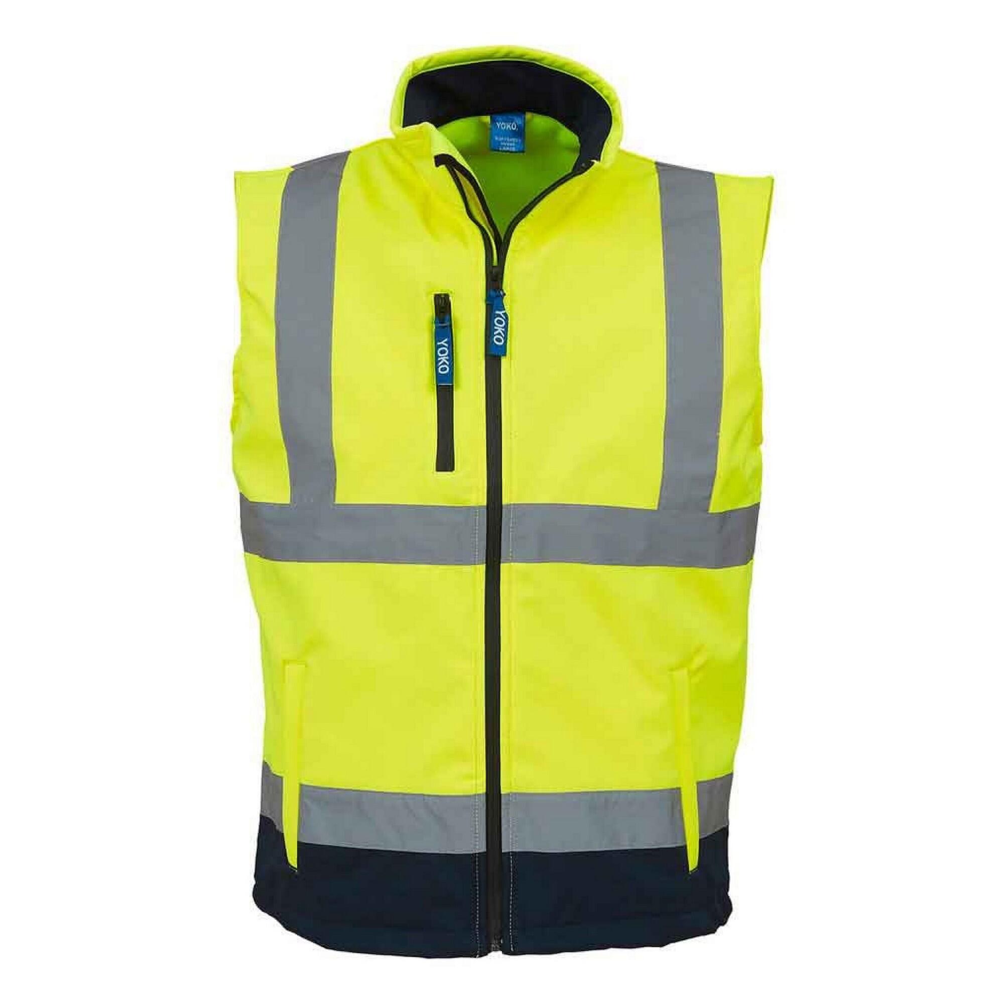 Yoko Unisex Adult Softshell Hi-Vis Gilet