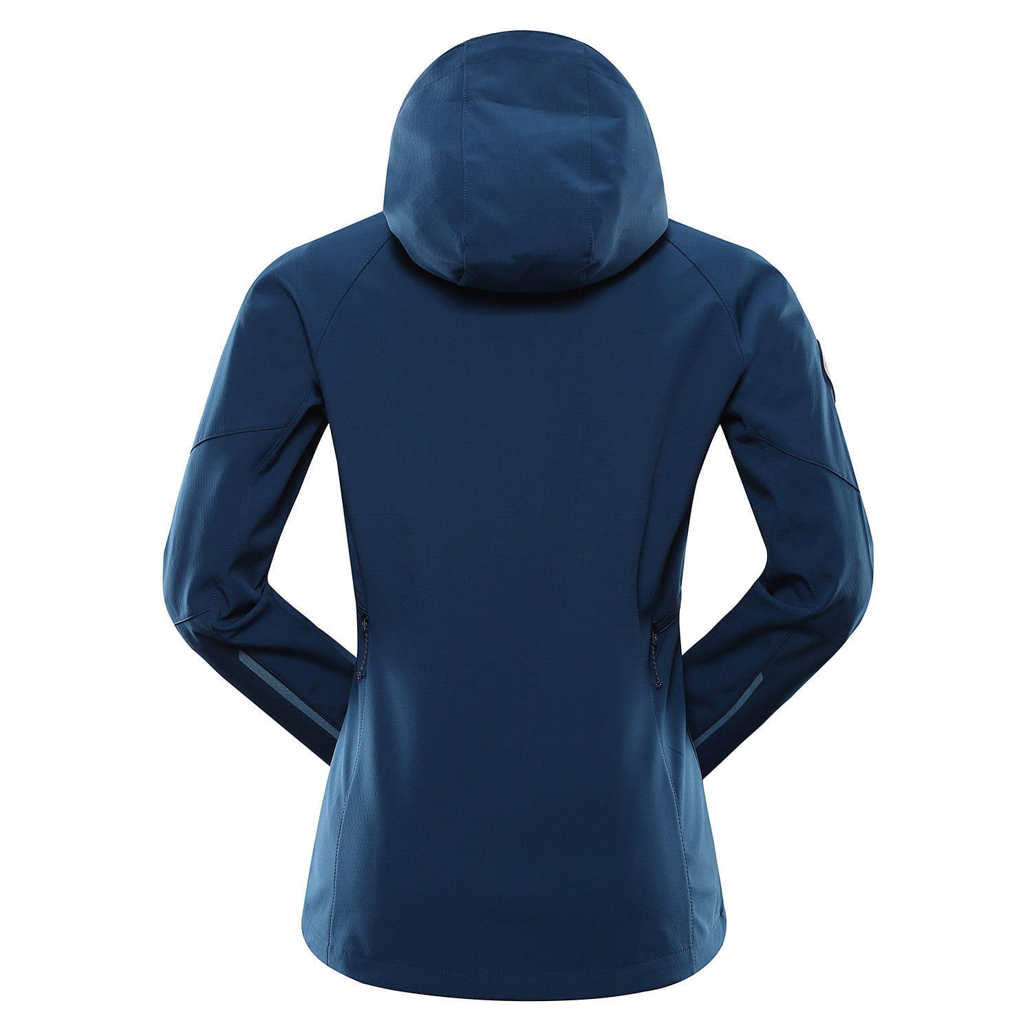 Alpine Pro Ilemo Softshell winterjas voor meisjes, winterjas met capuchon, warme jas, waterdicht, ademend en buitengewoon warme mantel met reflecterende elementen, blauw, 164-170