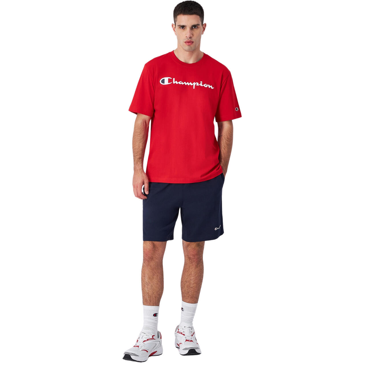 Champion SS T-Shirt für Herren - kurzärmelig, Standardlänge 4/5