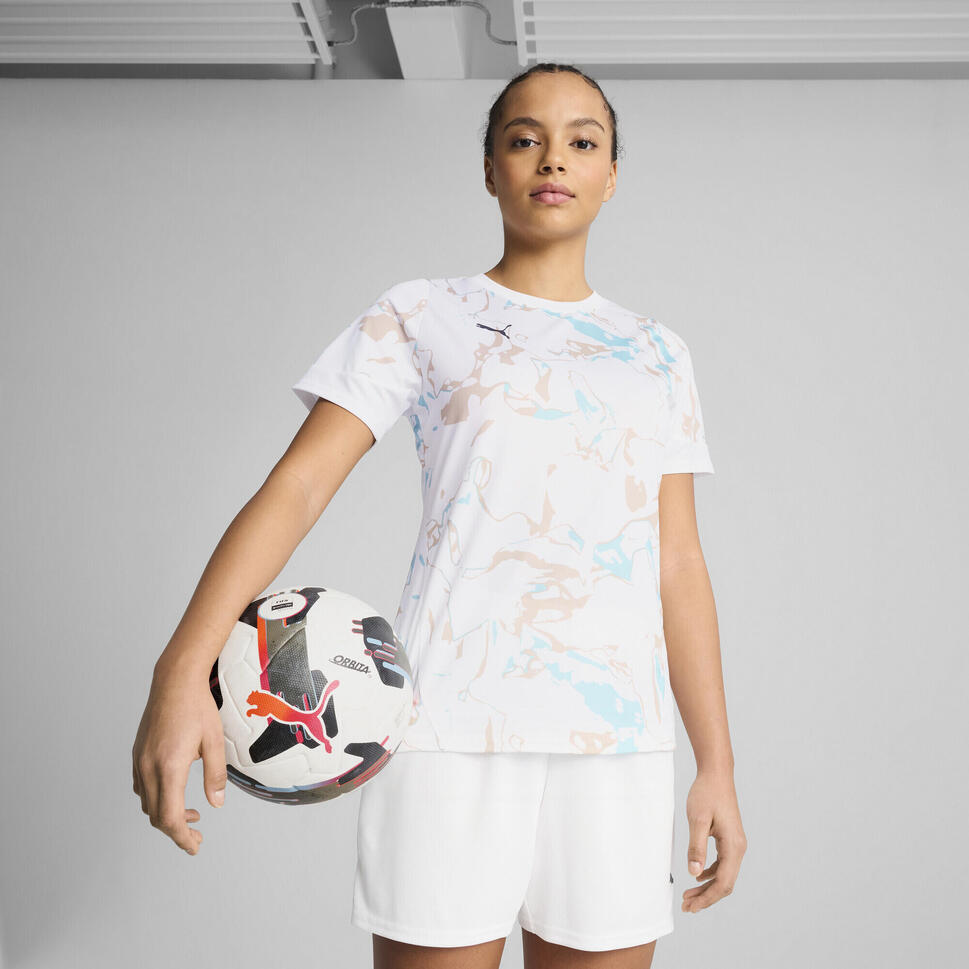 Damska koszulka piłkarska IndividualEARTH DAY PUMA White Light Sand Beige