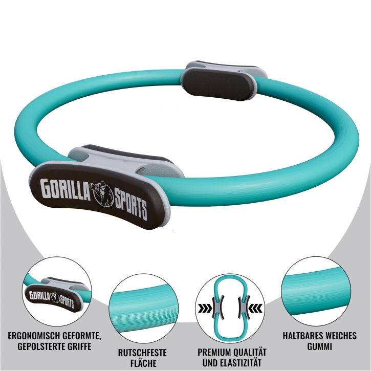 Gorilla Sports Kruh na pilates, 36 cm, tyrkysový