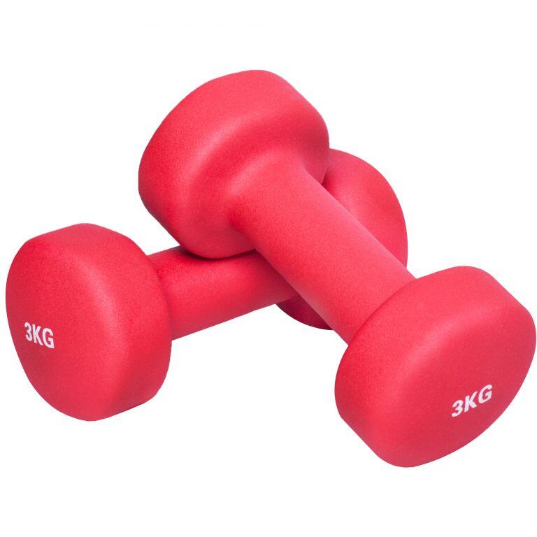 Gorilla Sports - Paire D'Haltère Vinyle | Fitness Et Musculation | Au Choix De 1kg À 10kg - Haltère - Rouge - 6 Kg - Decathlon
