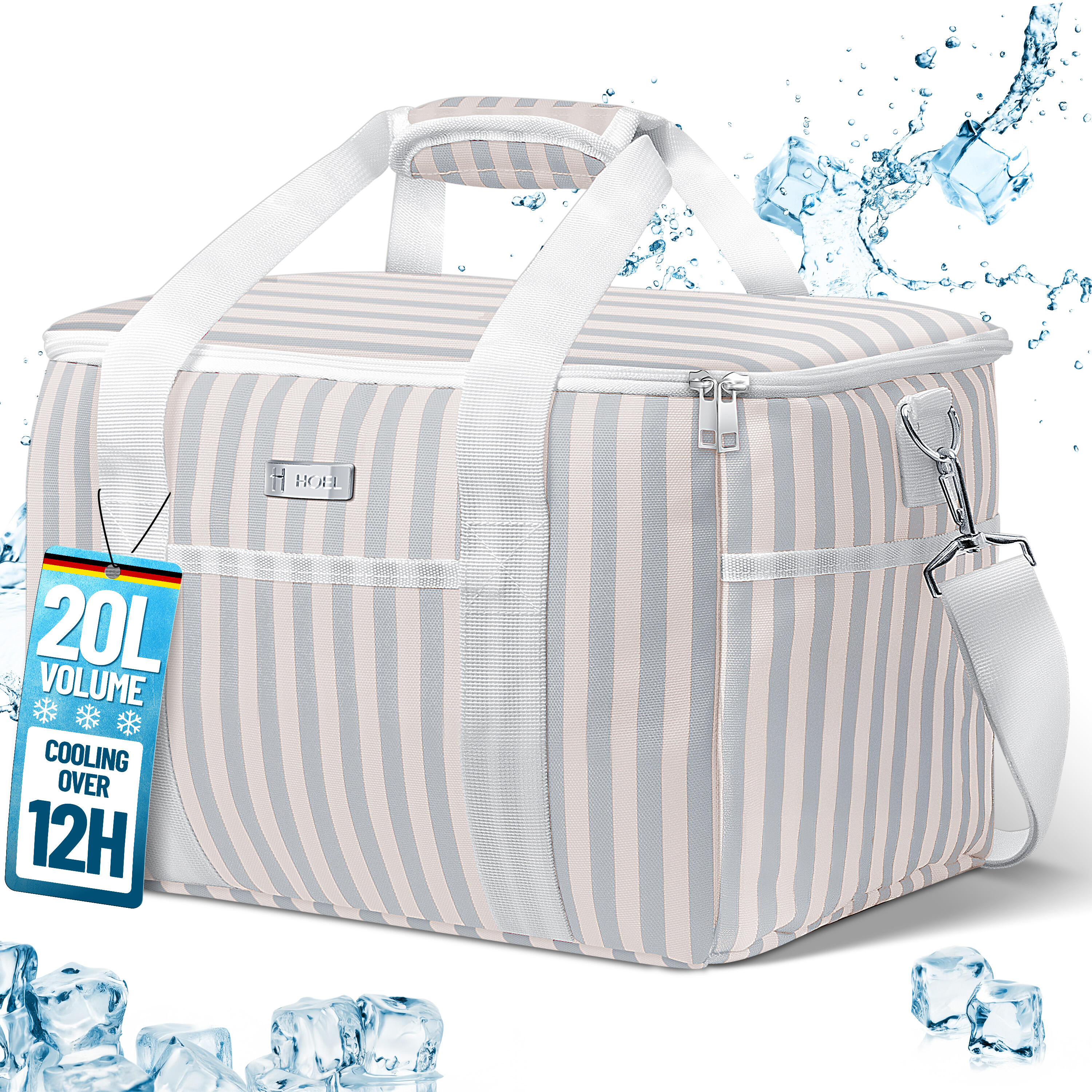 HOEL HOEL Kühltasche für Essen & Getränke - Isolierte Thermotasche - Lunchtasche