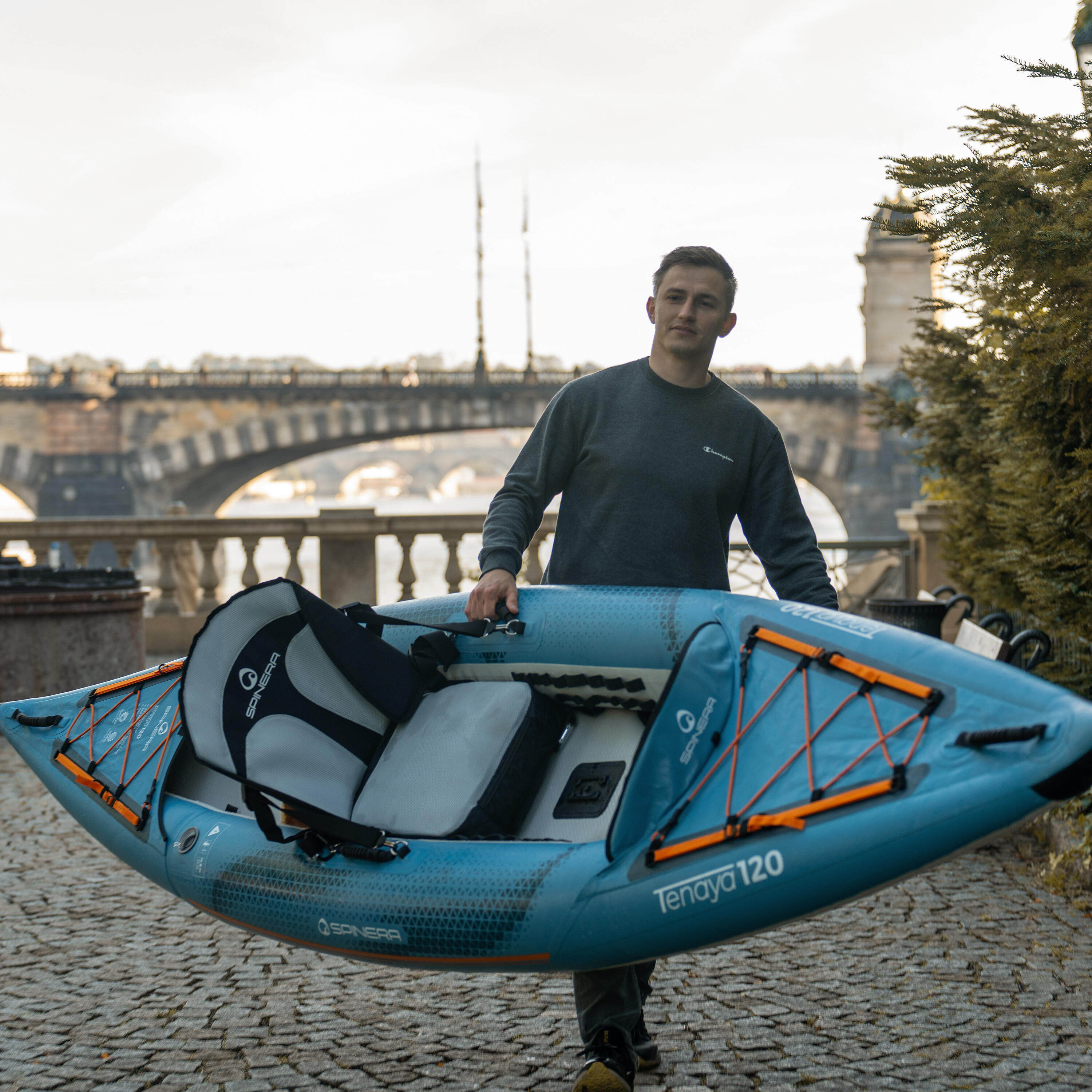 Spinera Kayak Tenaya 120 | 345x90cm | 1 Pers | Set | SpinTex Mat | Seat Cushion 5/7