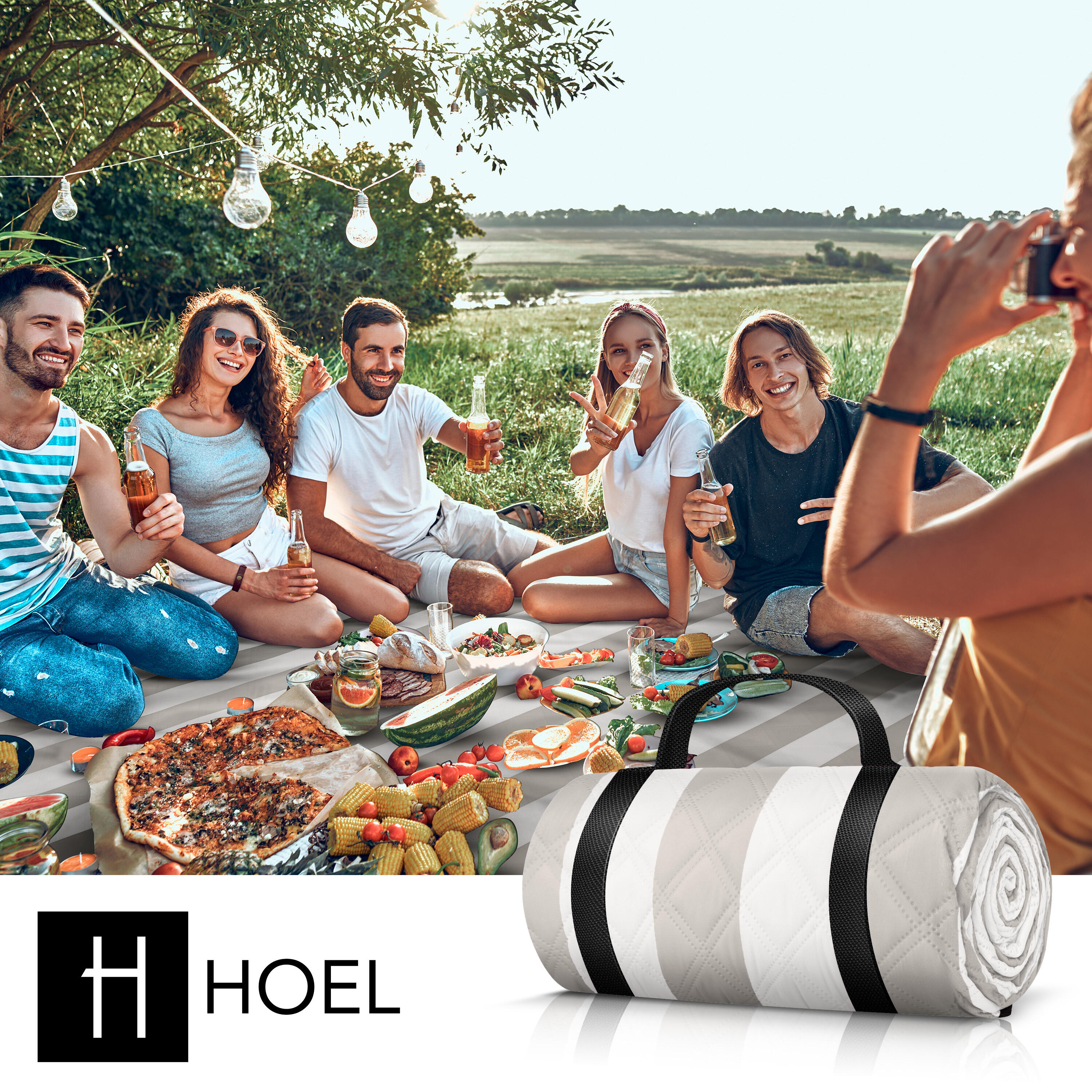 Coperta Picnic Idrorepellente 200x200 cm - HOEL® 4/7
