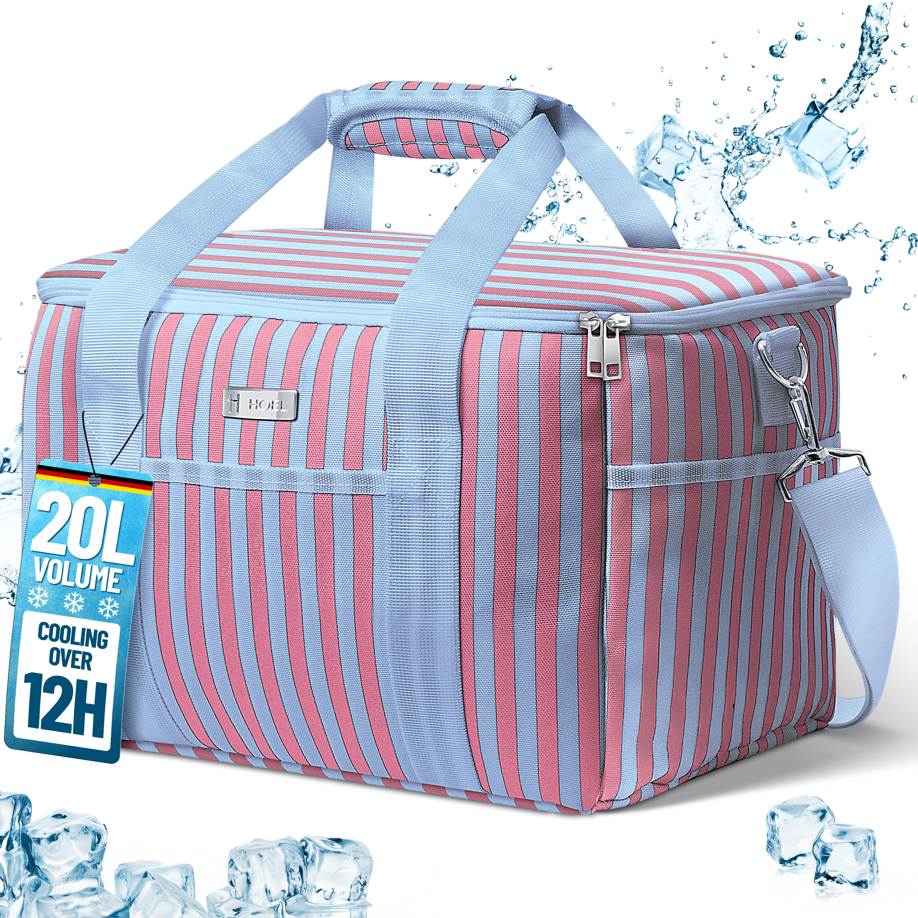 HOEL HOEL Kühltasche für Essen & Getränke - Isolierte Thermotasche - Lunchtasche