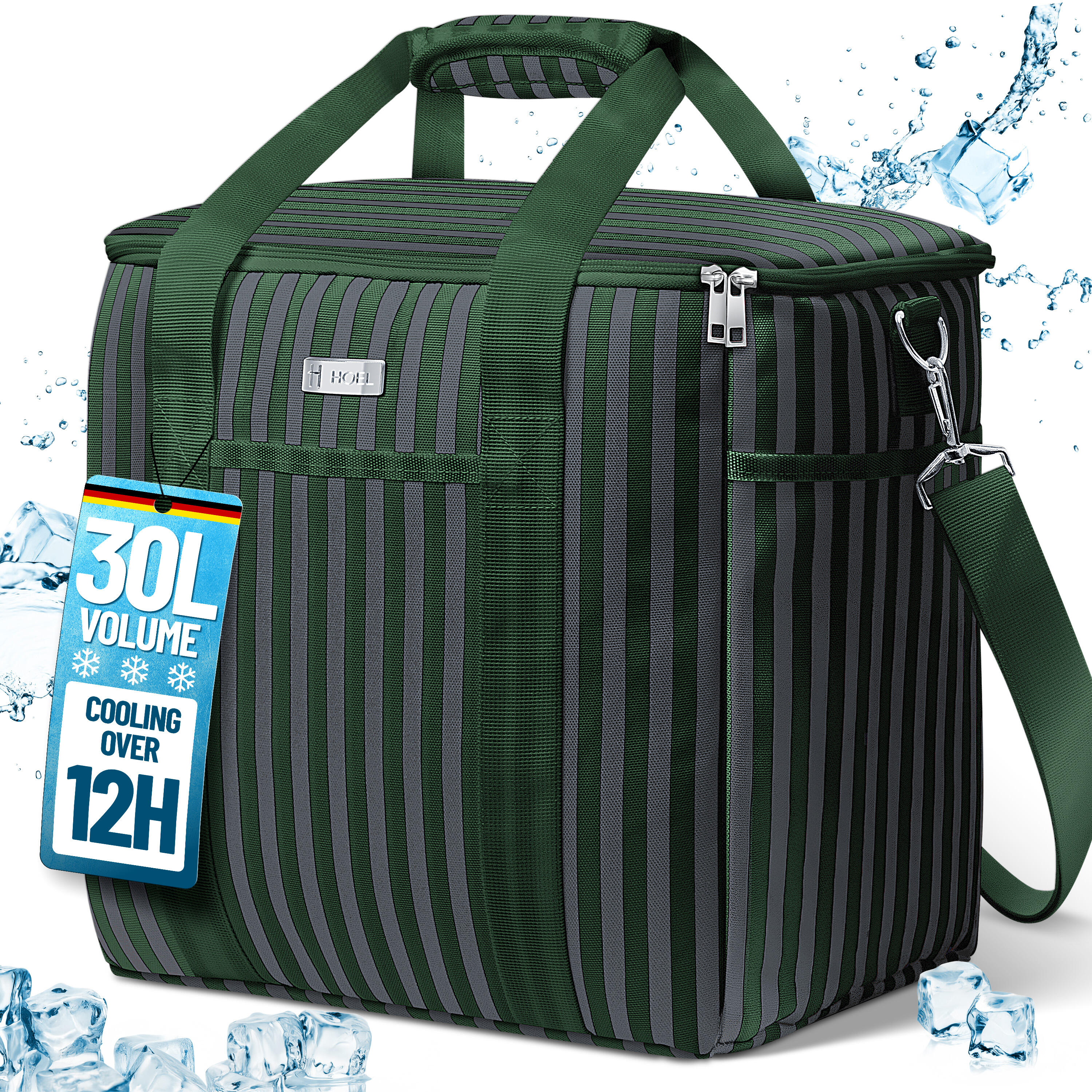 HOEL HOEL Kühltasche für Essen & Getränke - Isolierte Thermotasche - Lunchtasche