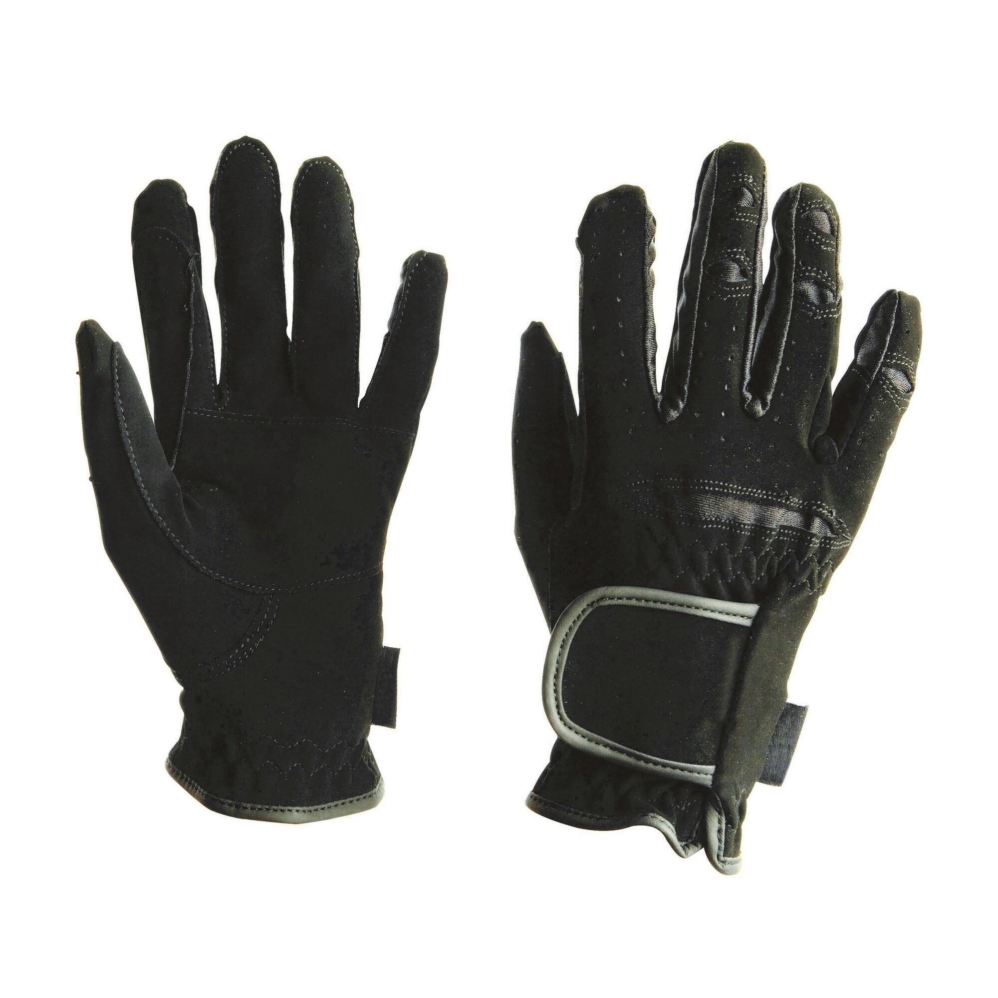 DUBLIN Everyday Adults Mighty Grip Riding Gloves (Black)