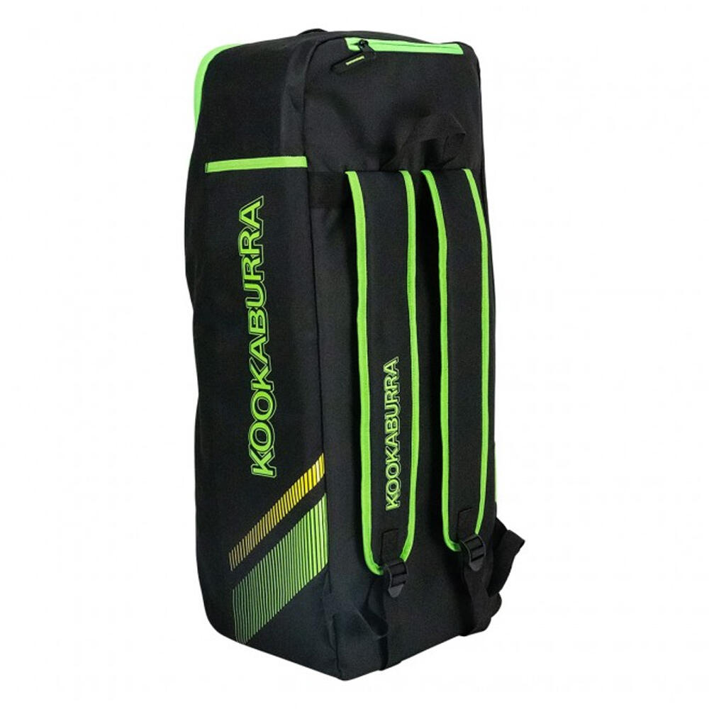 Kinder Reisetasche "D6500", Kricket Damen und Herren Schwarz/Neon-Grün 2/2