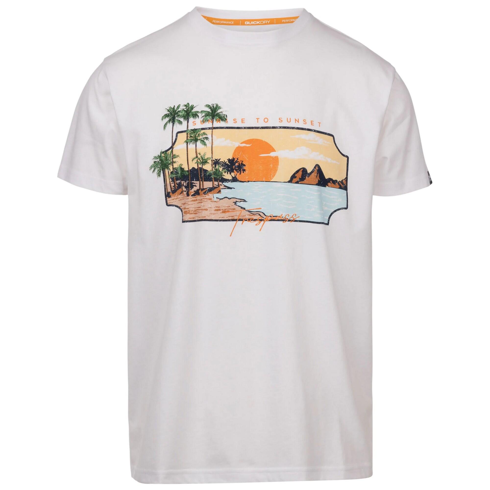TRESPASS Mens Pendla Printed TShirt (White)