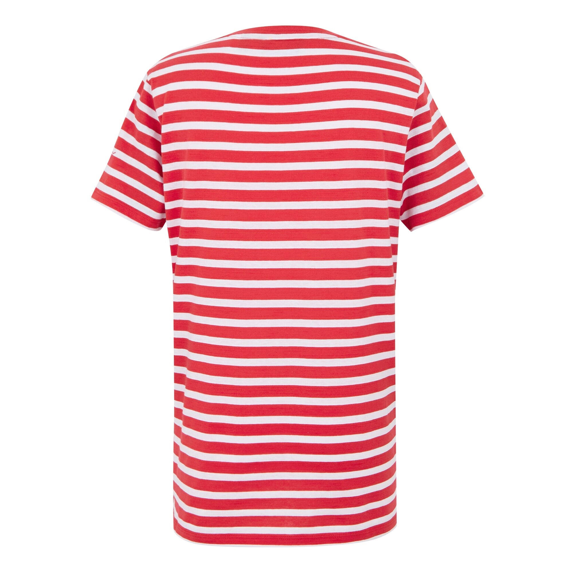 Tshirt Motif/style Rayé BAYLETTA Femme (Rouge Vif / Blanc) 2/5