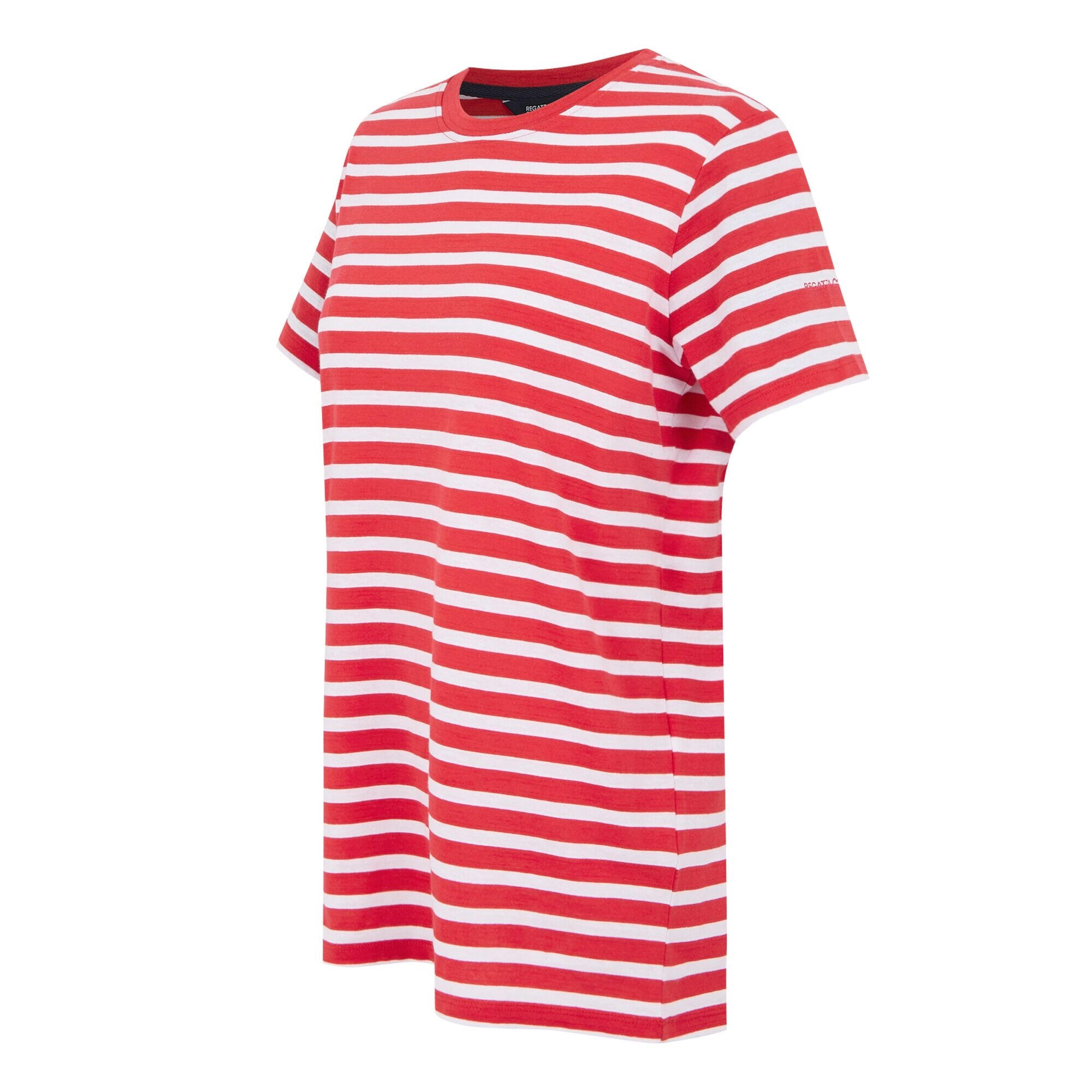 Tshirt Motif/style Rayé BAYLETTA Femme (Rouge Vif / Blanc) 3/5