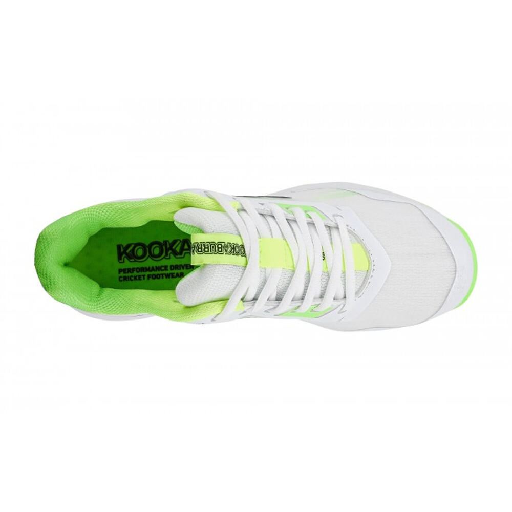Unisex Adult KC 2.0 Spiked Cricket Shoes (White/Yellow/Green) 2/3