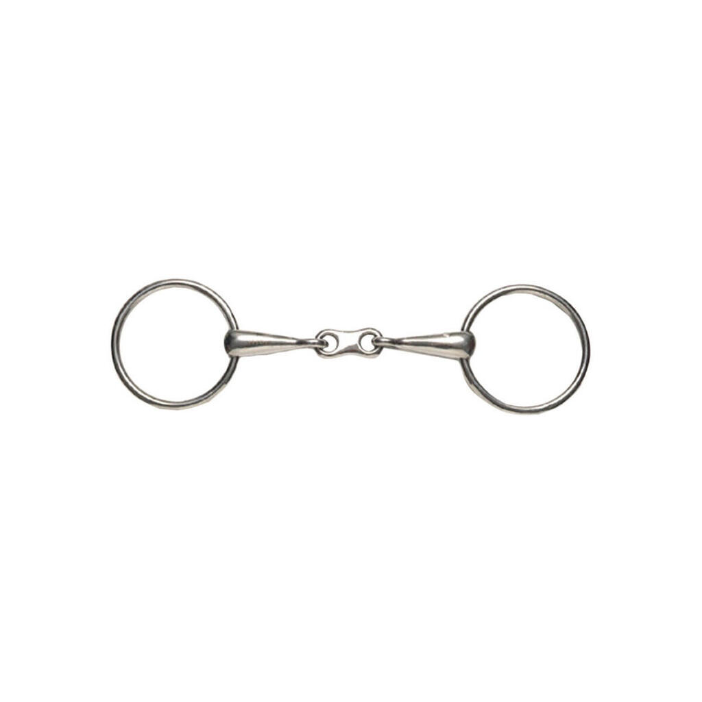stainless steel wide ring net stirrups with fine French links for horses Weather