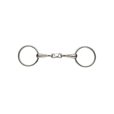 Roestvrijstalen brede ring netbeugels met fijne franse schakels voor paarden wea