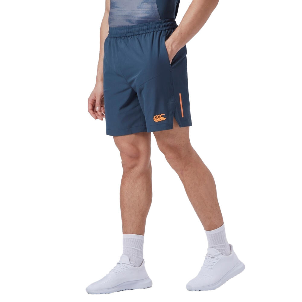 Mens Woven Shorts (Navy/Orange) 2/2