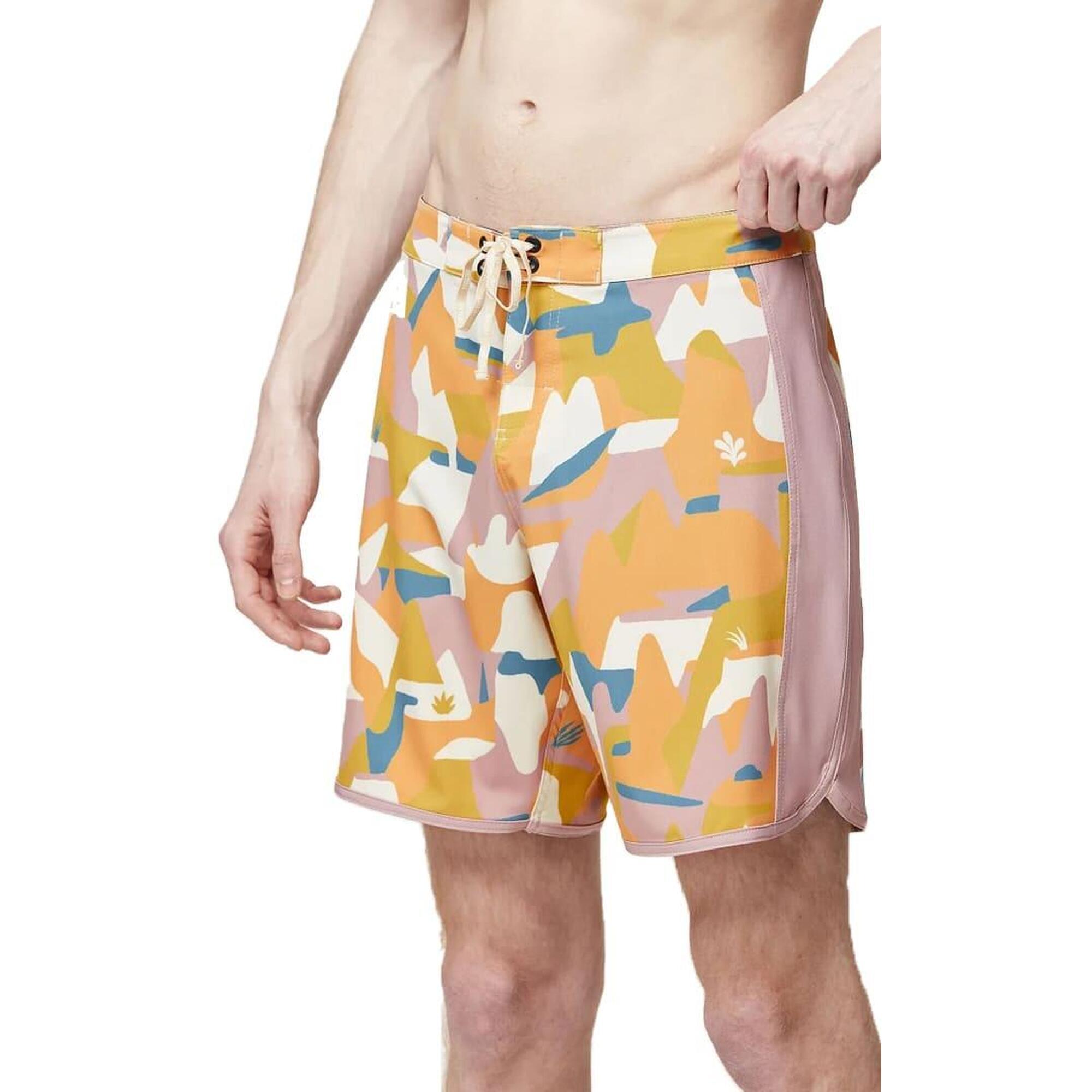 Picture - Andy 17 Brds Boardshort Homme - Boardshort - Jaune|rose - Decathlon