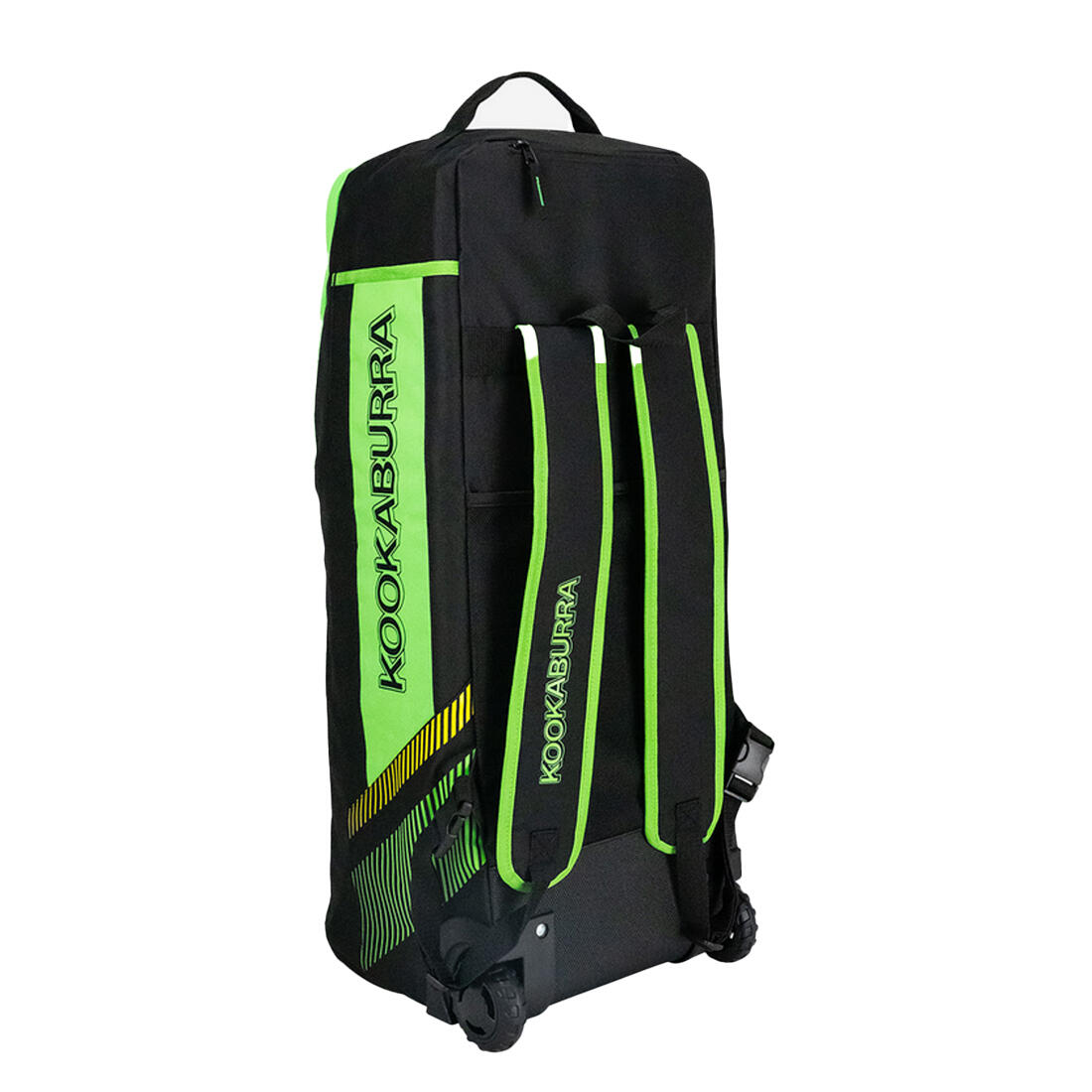 Cricket Borsone Duffle Con Rotelle Kookaburra WD6000 Nero Verde Fluo 2/2