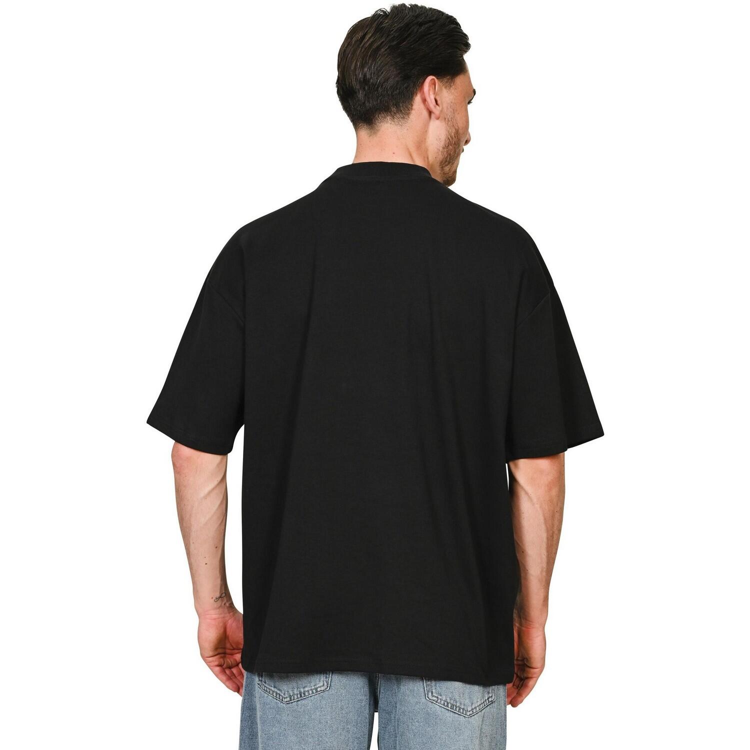 Unisex Adult Interlock Combed Ringspun Cotton Extended Neckline Oversized TShirt 3/4