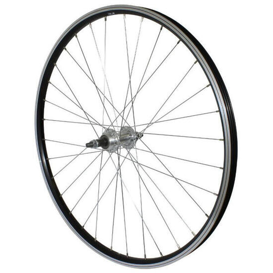 Roue arrière alu double paroi moyeu alu roue libre axe plein P2R