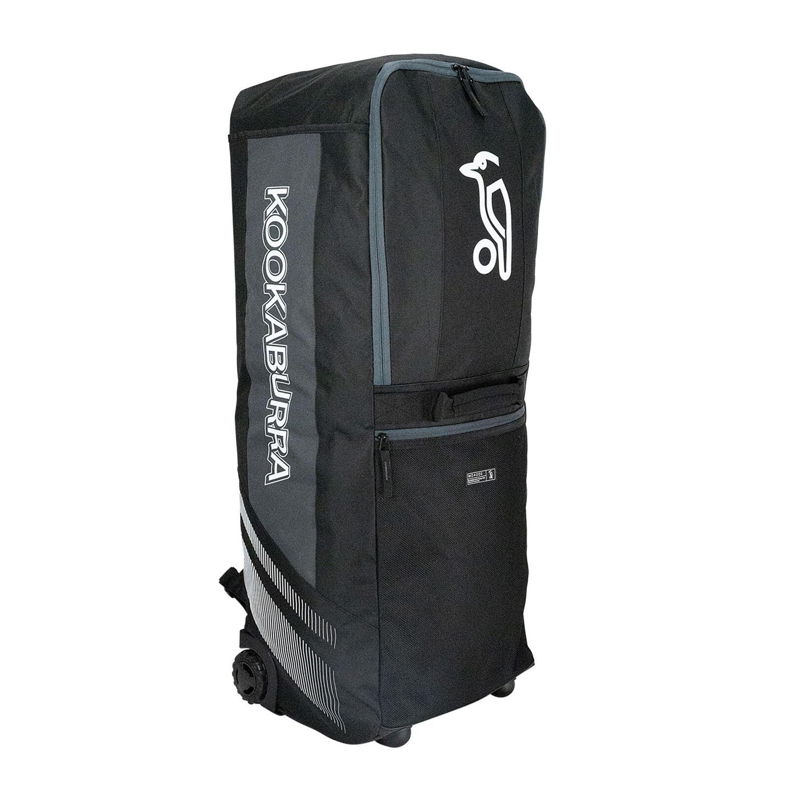 KOOKABURRA WD4000 Cricket Wheelie Duffle Bag (Black/Grey)