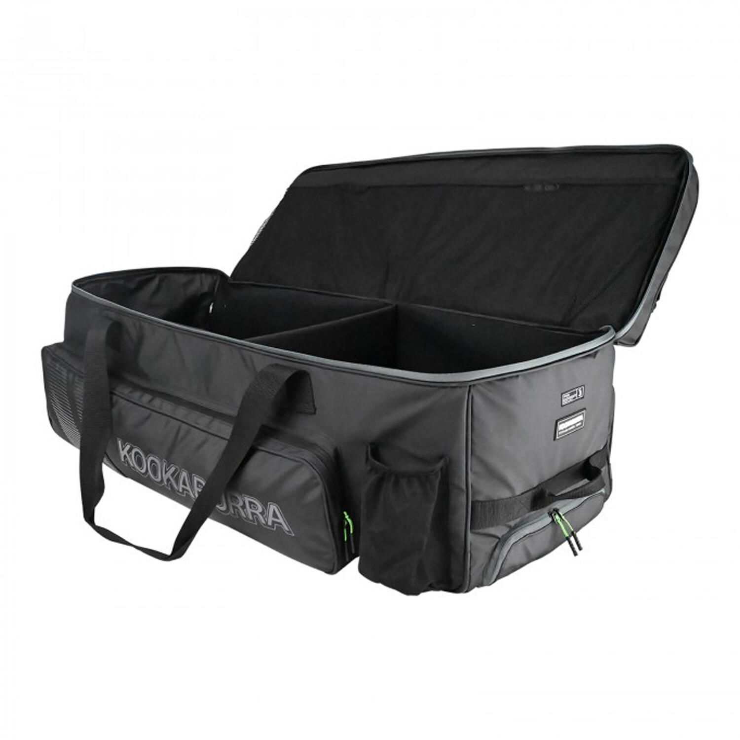 2025 Pro Players Cricket Wheeled Duffel Bag (Black/Grey) 2/2