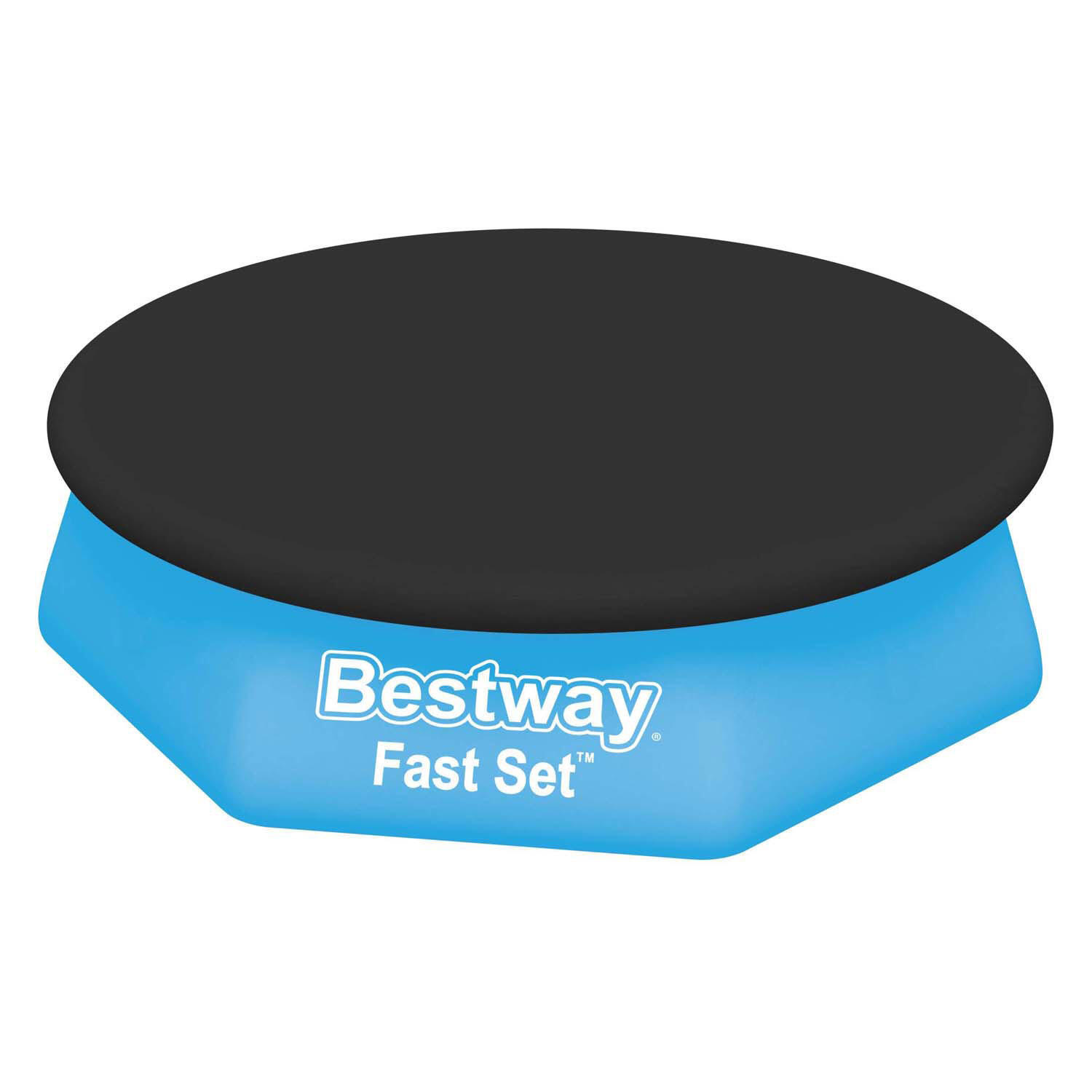 Bestway Bâche 4 saisons ronde 240 cm pour piscine Fast Set ø244 cm 2/7