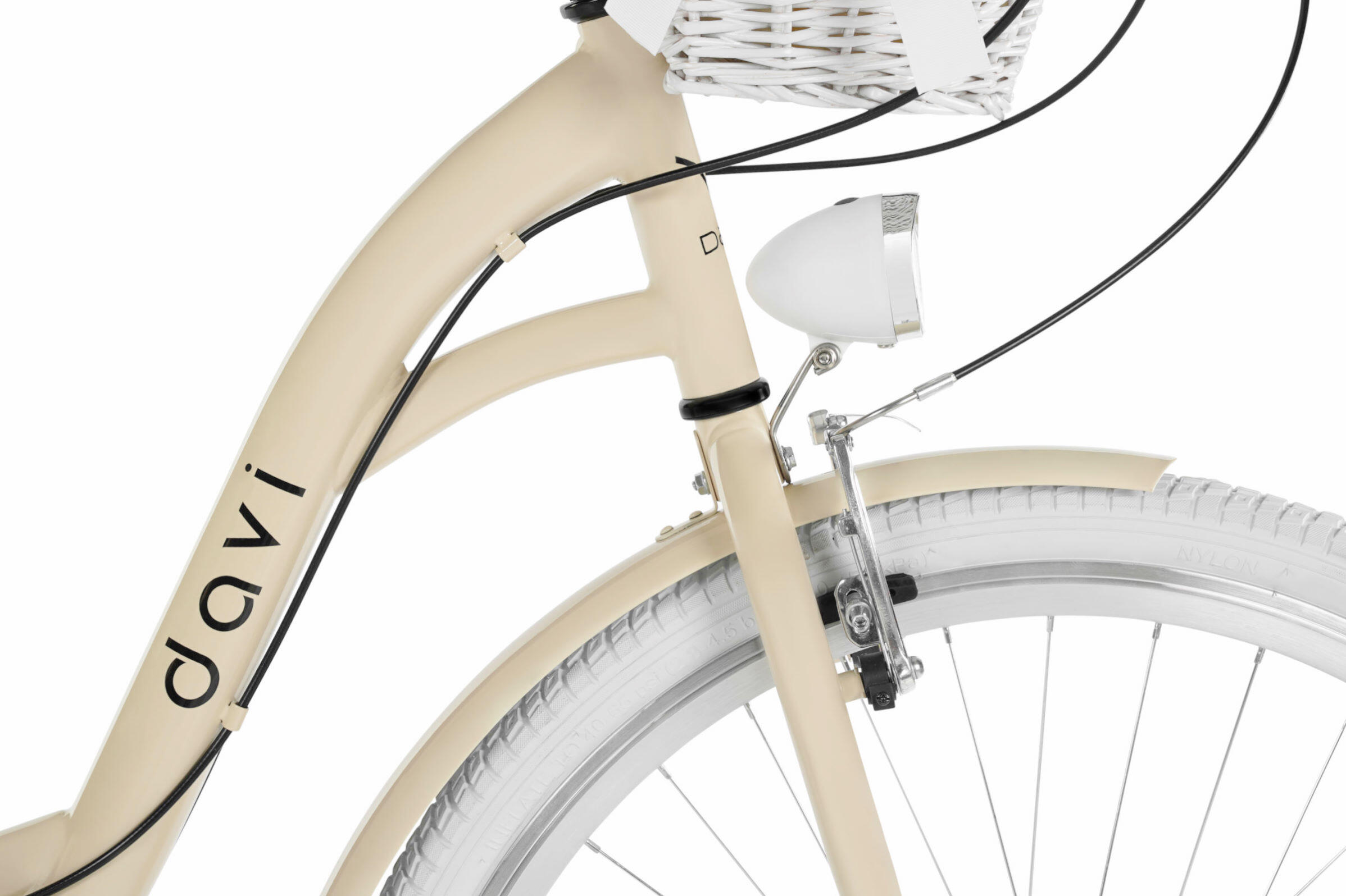 Vélo femme Davi Emma 28″, 160–185 cm, 7 vitesses, beige/blanc 4/7
