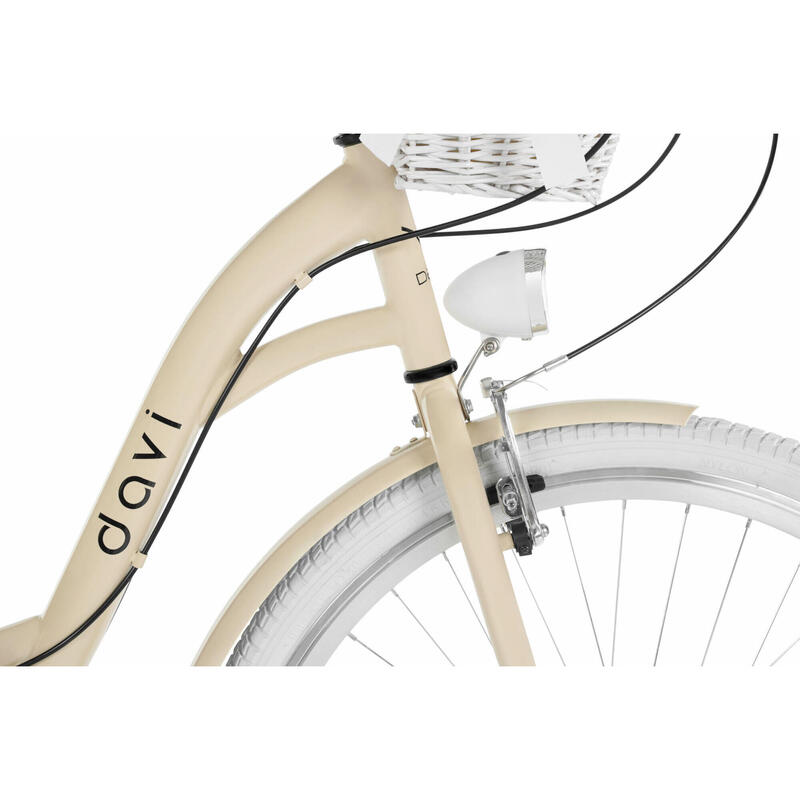 Bicicleta dama Davi Ella 28", 7 viteze, 160-185 cm, Maro cafeniu/Alb