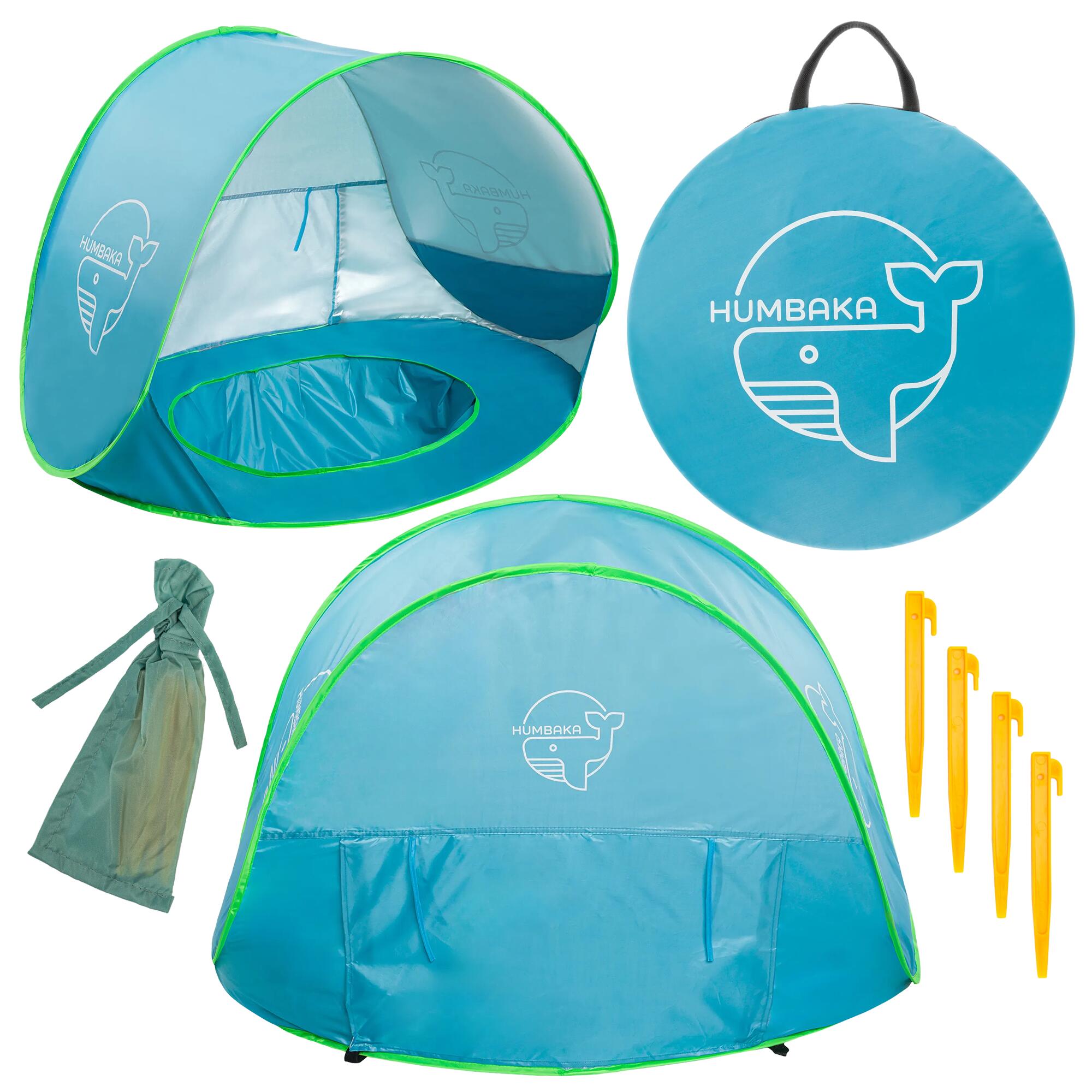 Humbaka - Tente De Plage Pour Enfants Avec Piscine Pour Baleines À Bosse - Abris - Bleu - No Size - Decathlon