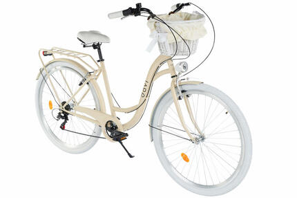Damesfiets Davi Ella 28", 7 versnellingen, 160-185 cm, Koffiebruin/Wit