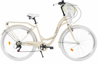 Bicicletta donna Davi Emma 28". 7 velocità. 160-185 cm. Marrone caffè/Bianco