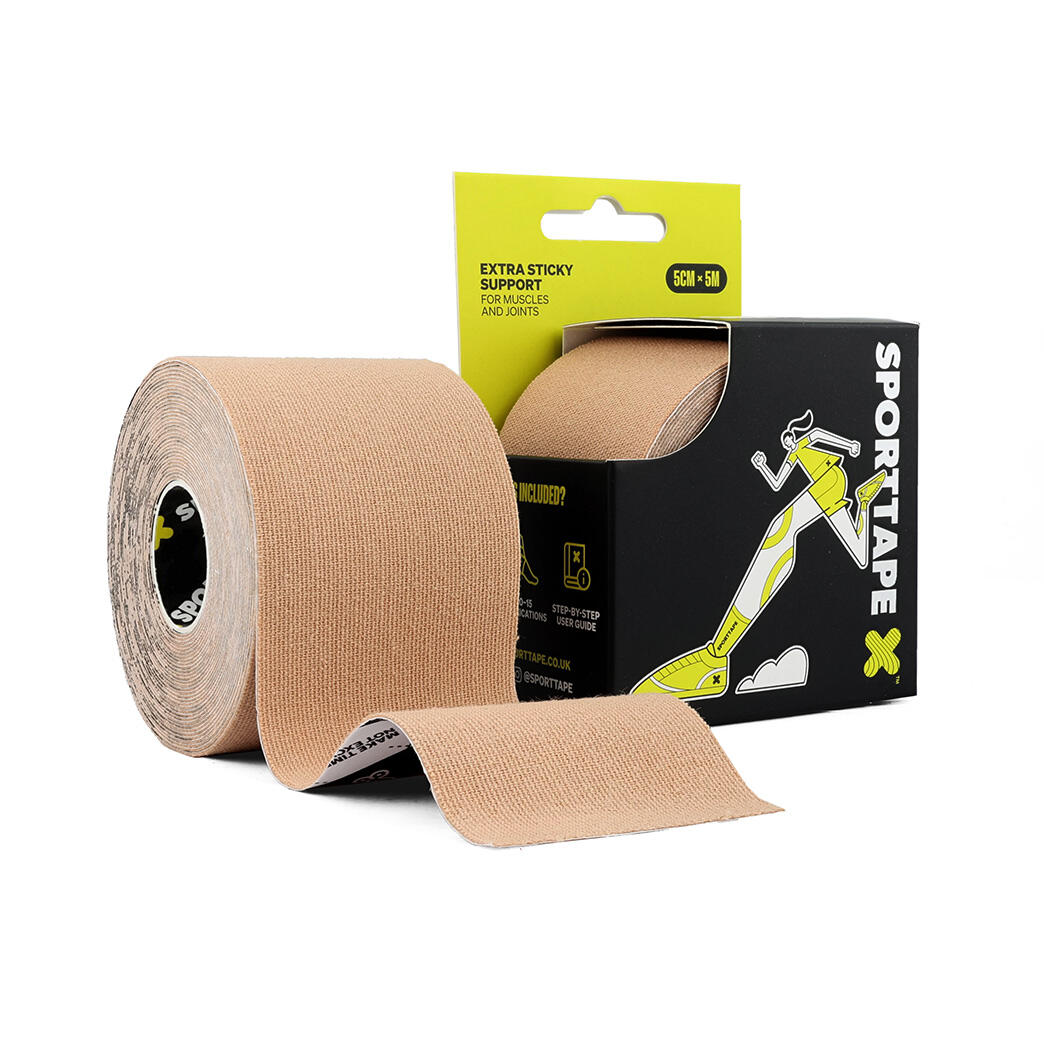 SPORTTAPE KINESIOLOGY TAPE - 5CM x 5M - BEIGE