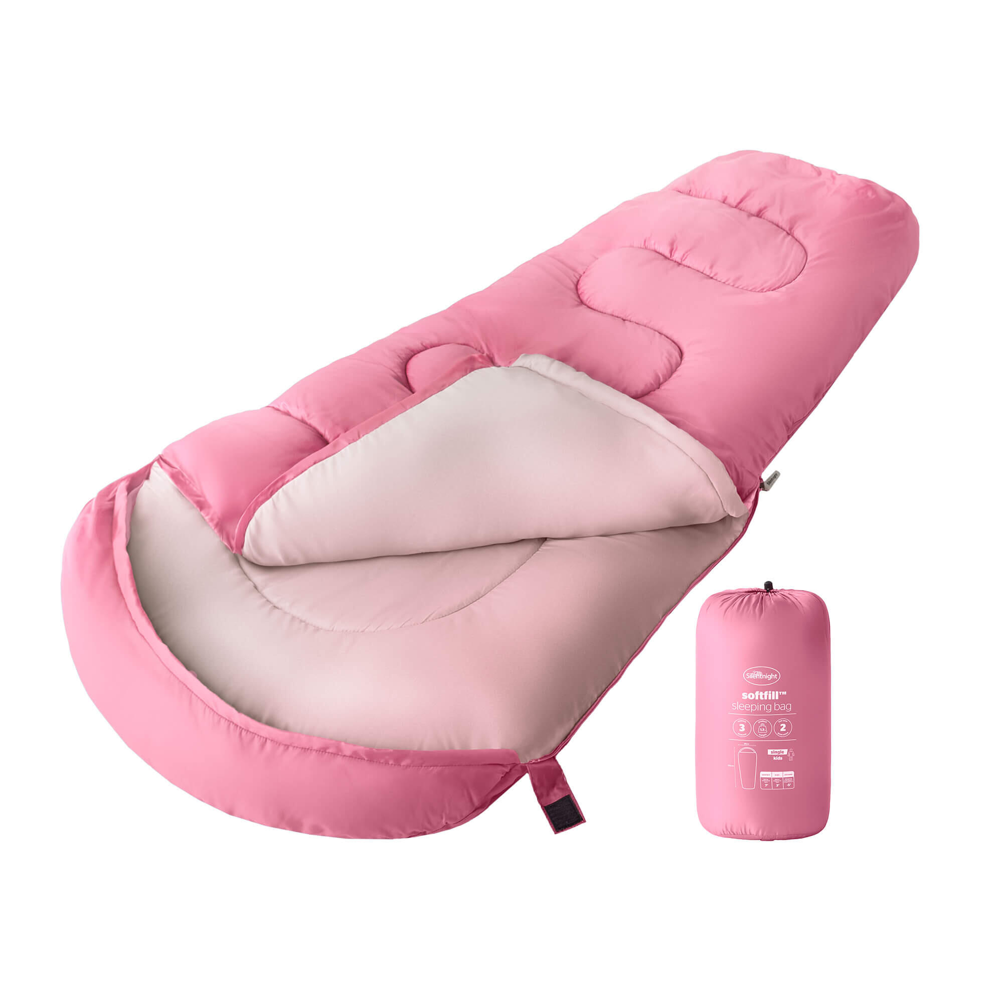 SILENTNIGHT Camping Collection Healthy Growth Kids Sleeping Bag - Pink
