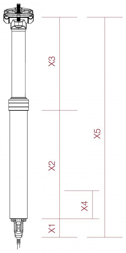 Merida zadelpen Team TK Dropper, 30,9 mm, 120 mm slag, geveerd, intern Z... 2/2