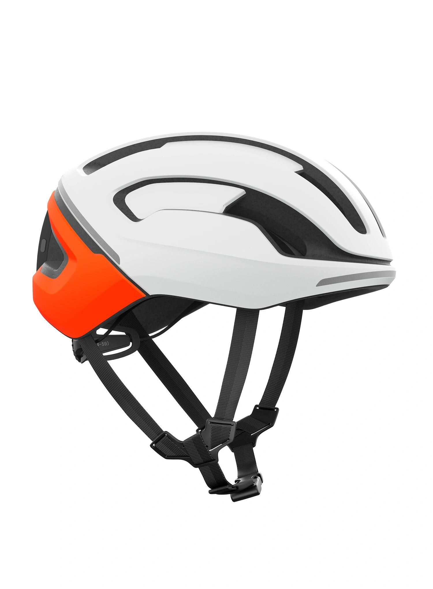 POC POC Fahrradhelm Omne Beacon MIPS Hydrogen White / Fluorescent Orange Matt 3/4