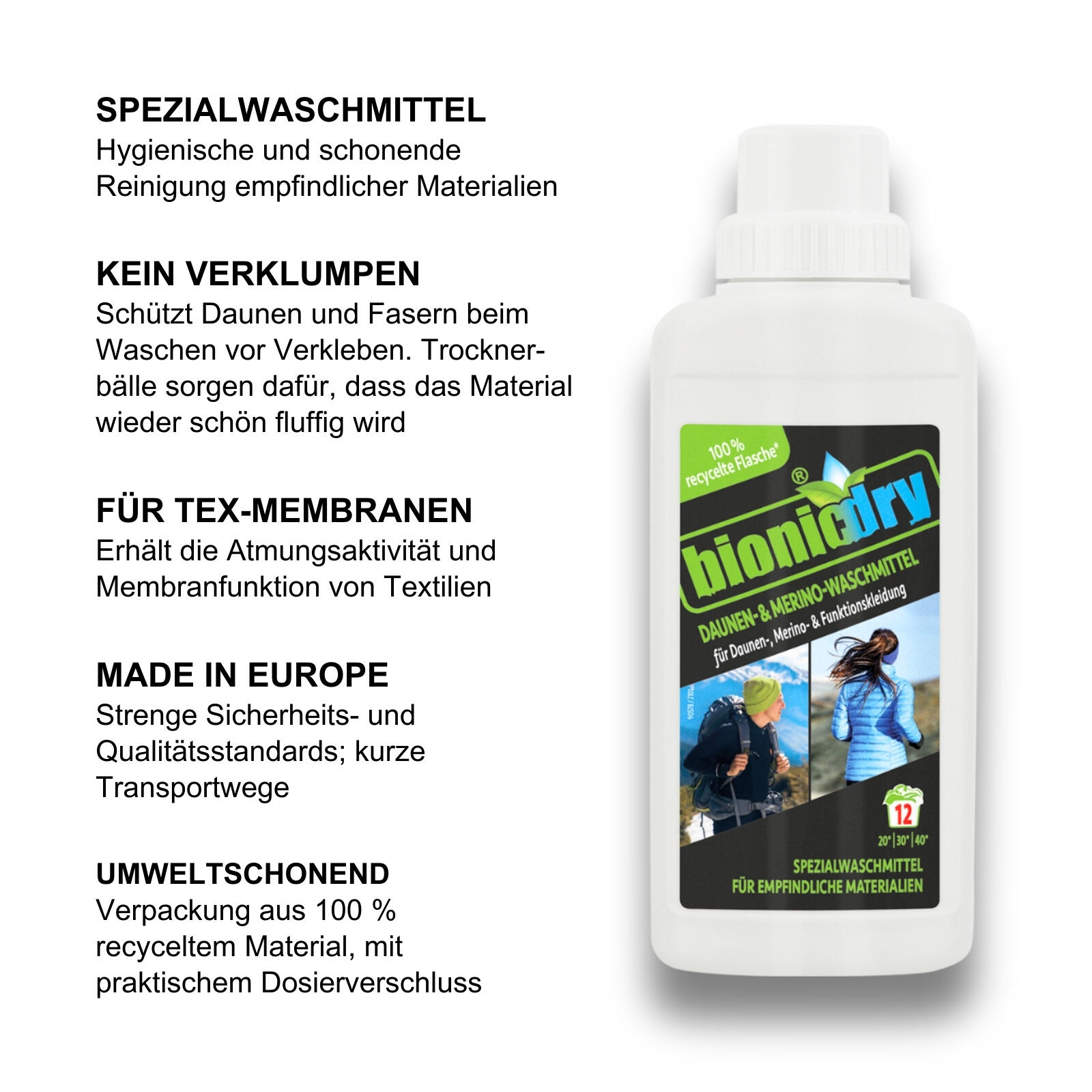 bionicdry® Daunen- & Merino-Waschmittel-Set 4/6